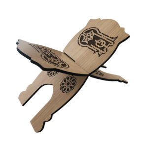 Support Rehal en bois pliable pour le Coran avec art islamique