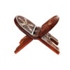 Support Rehal en bois pliable pour le Coran avec cuir de chameau