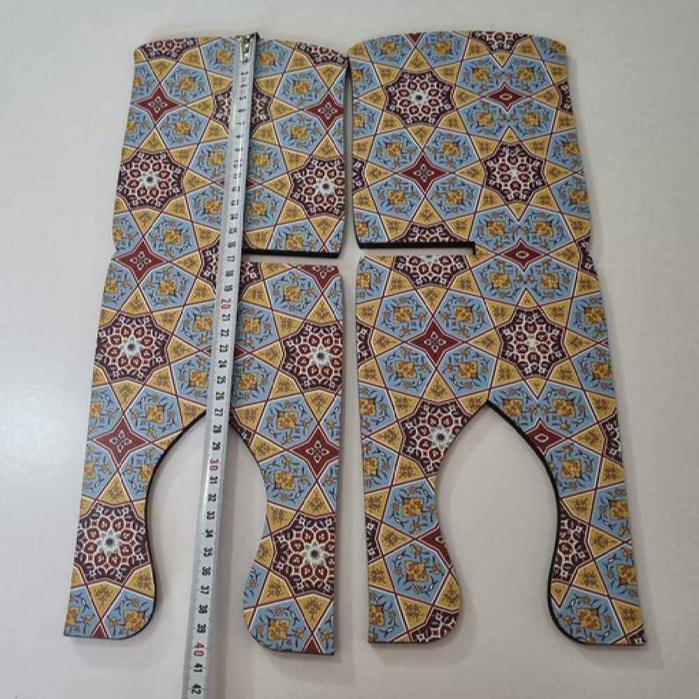 Support Rehal en bois pliable pour le Coran avec motif géométrique islamique