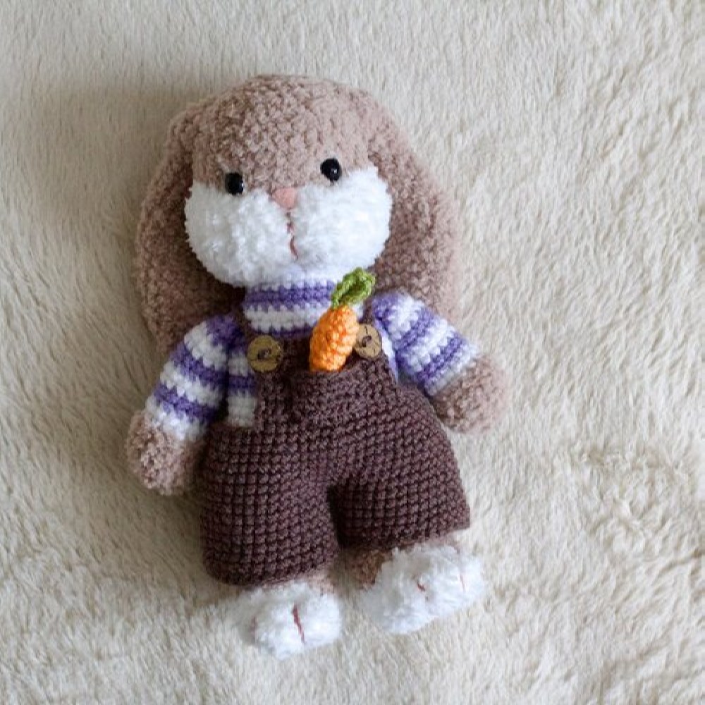 Amigurumi Lapin en Peluche Fait Main – Doux et Câlin | Jouet en Peluche Confortable