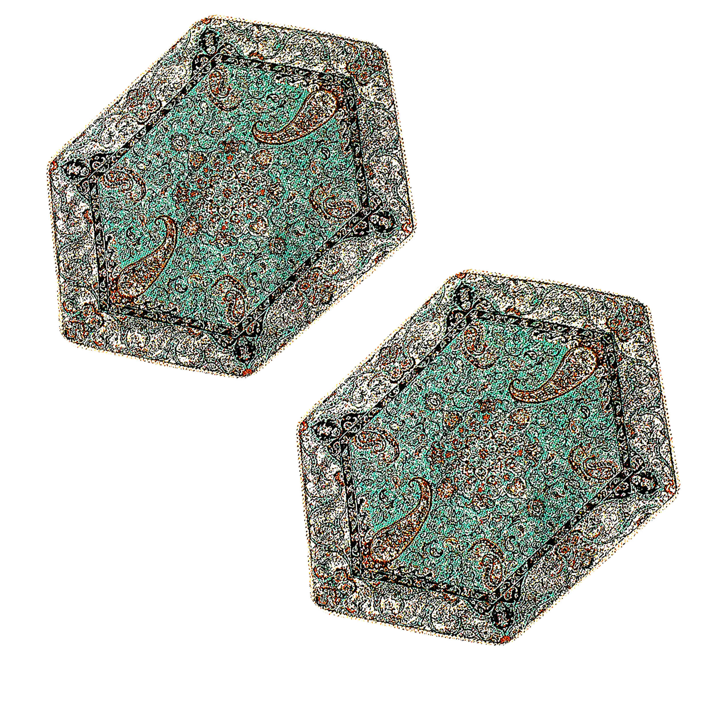 Ensemble de 3 Nappes Termeh Luxueuses avec Motif Paisley Persan Shiva