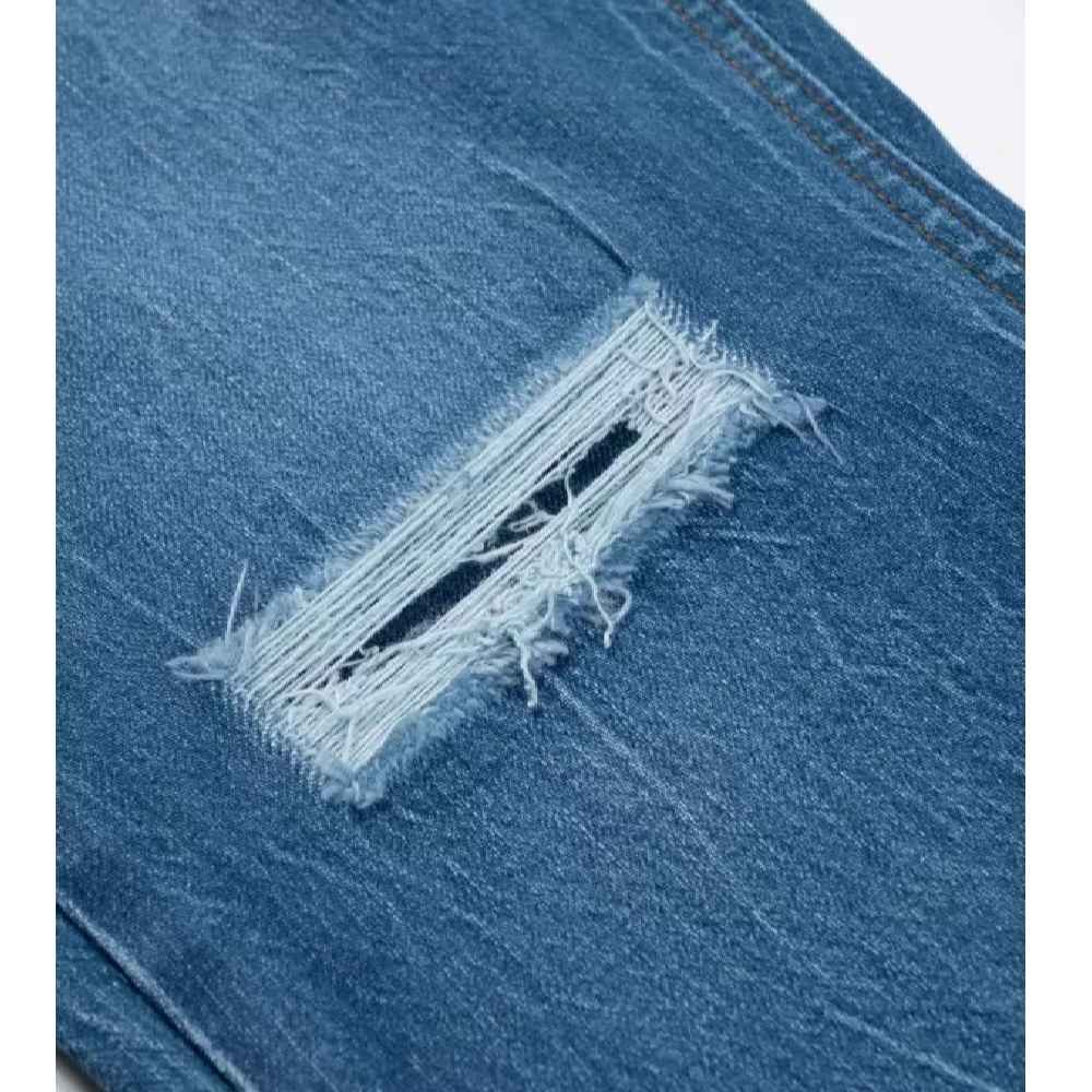 Jeans Jambe Droite avec Déchirures – Tenue Sport pour Homme