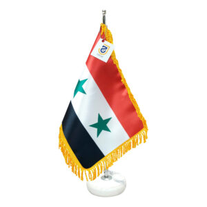 Drapeau de Table de la Syrie avec Base en Pierre
