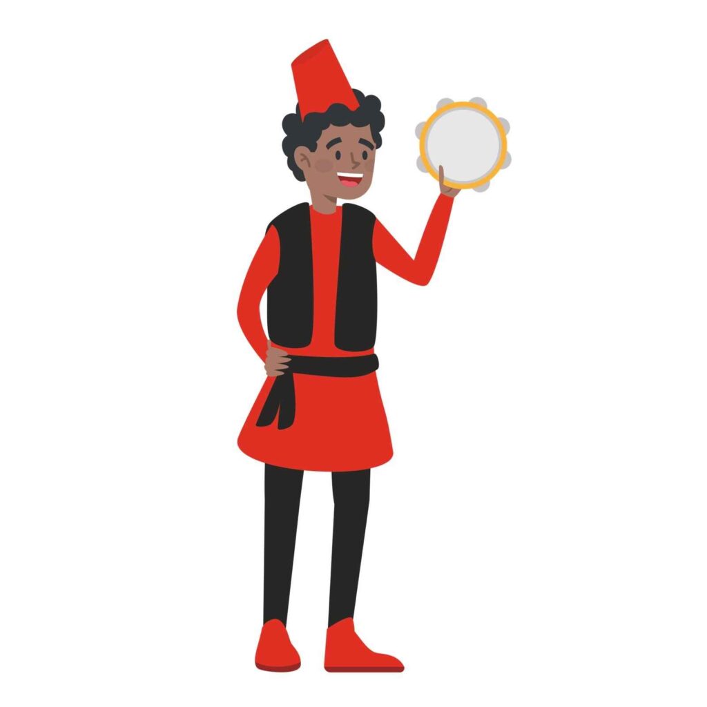 Décor de table pour la célébration du Nowruz persan modèle Hajji Firuz