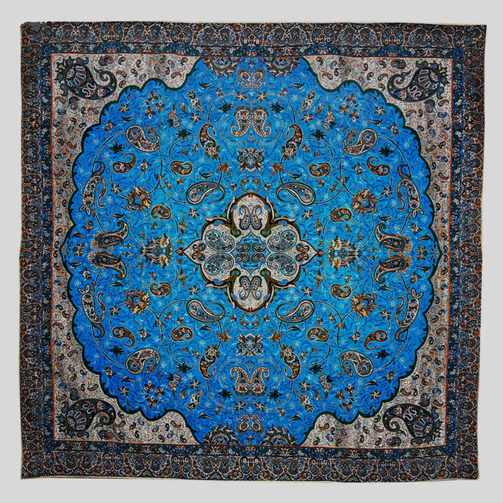 Nappe Termeh luxueuse avec motif Paisley persan Shah Abbas