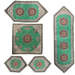 Nappe Termeh luxueuse avec motif Paisley persan Toranj (5x)
