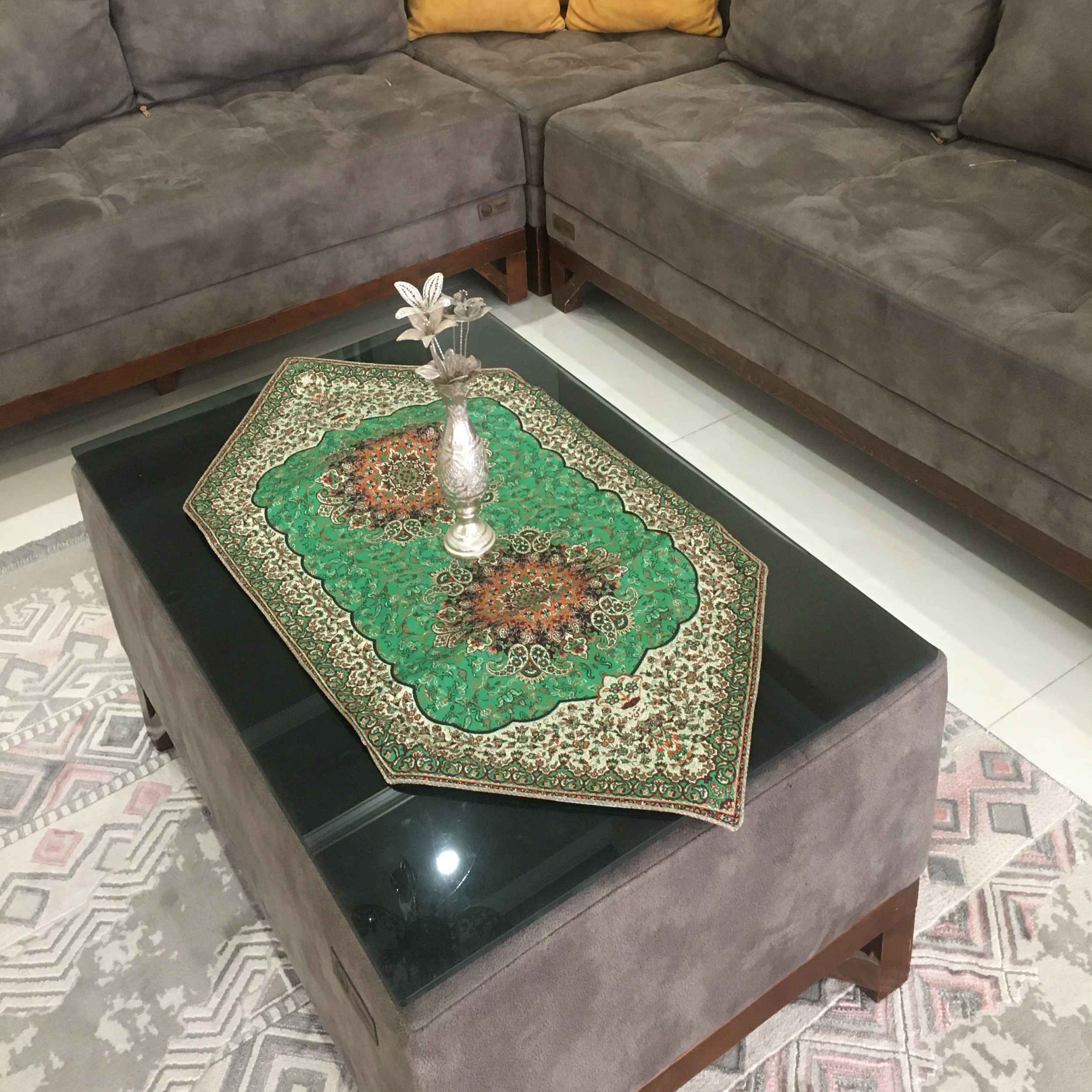 Nappe Termeh luxueuse avec motif Paisley persan Toranj (5x)