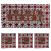Nappe Termeh luxueuse avec motif Paisley persan Yalda (4X)