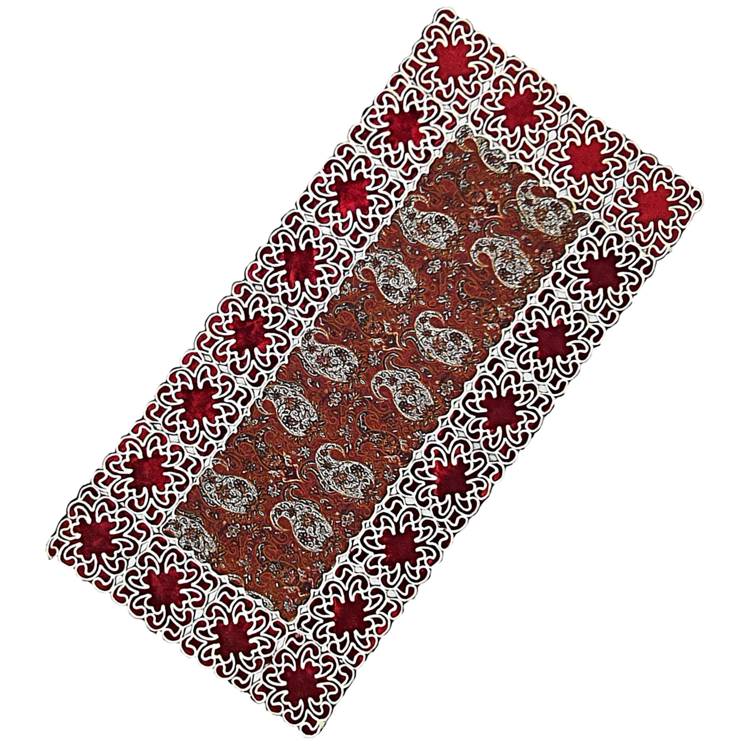 Nappe Termeh luxueuse avec motif Paisley persan Yalda (4X)
