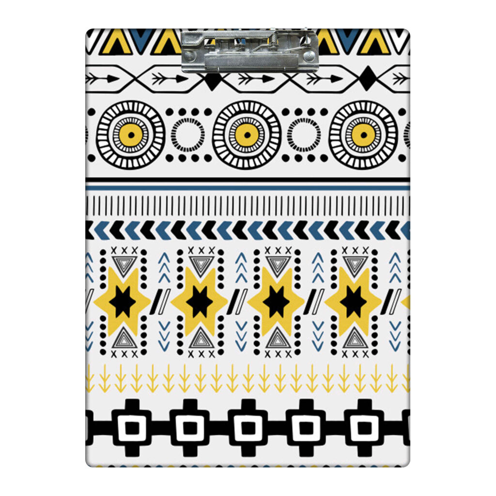 Porte-bloc en bois à imprimé traditionnel pour documents papier