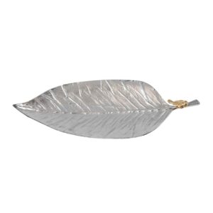 Plat de Service Polyvalent pour Petits Fours Motif Feuille