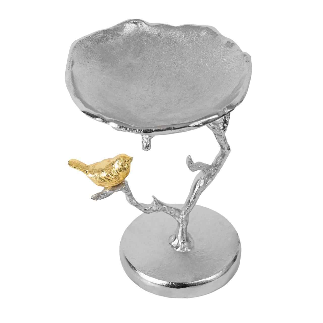 Présentoir de Service Polyvalent pour Apéritifs et Douceurs Motif Oiseau