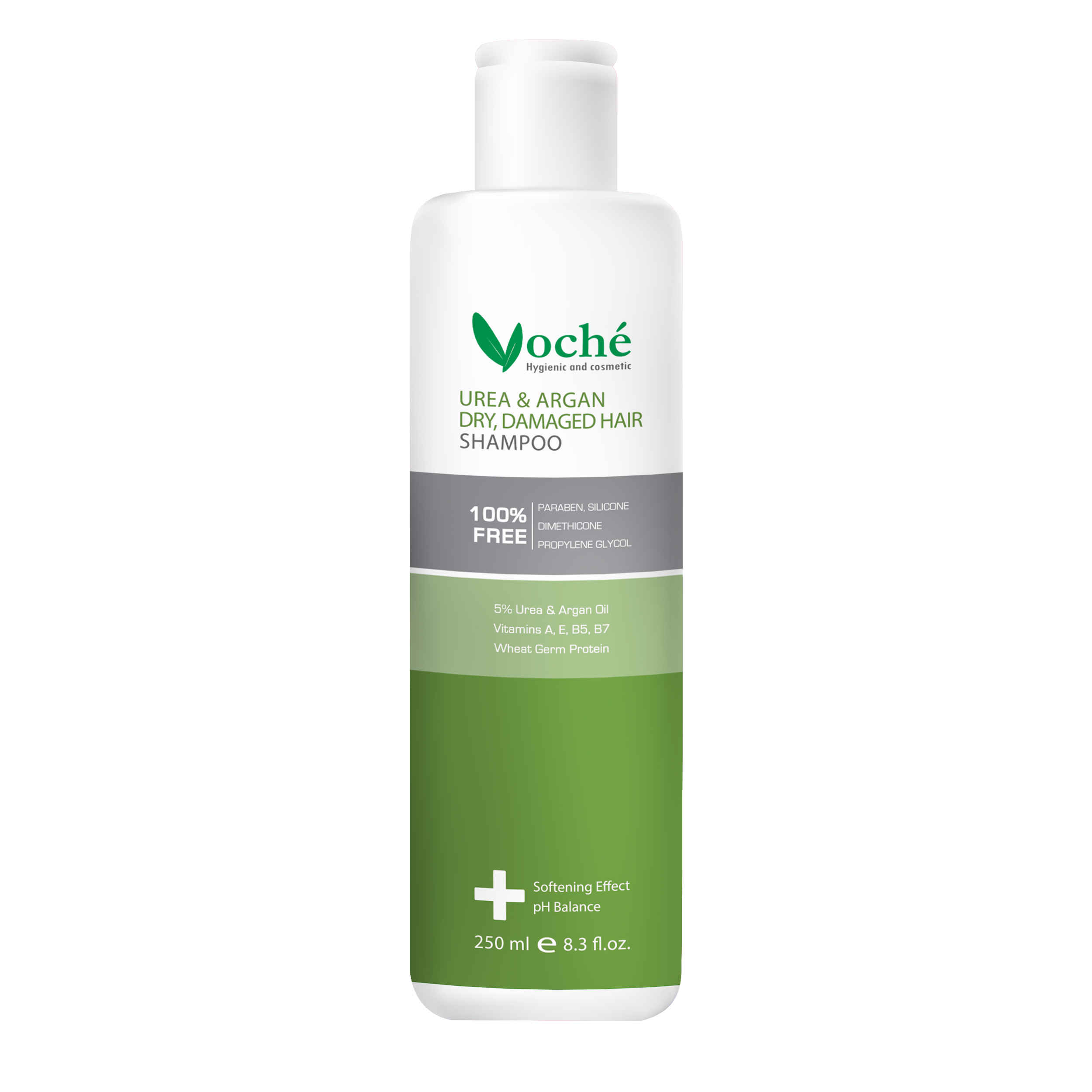 Voche Shampooing à l'Urée & à l'Argan pour Cheveux Secs & Abîmés - Hydratation & Réparation