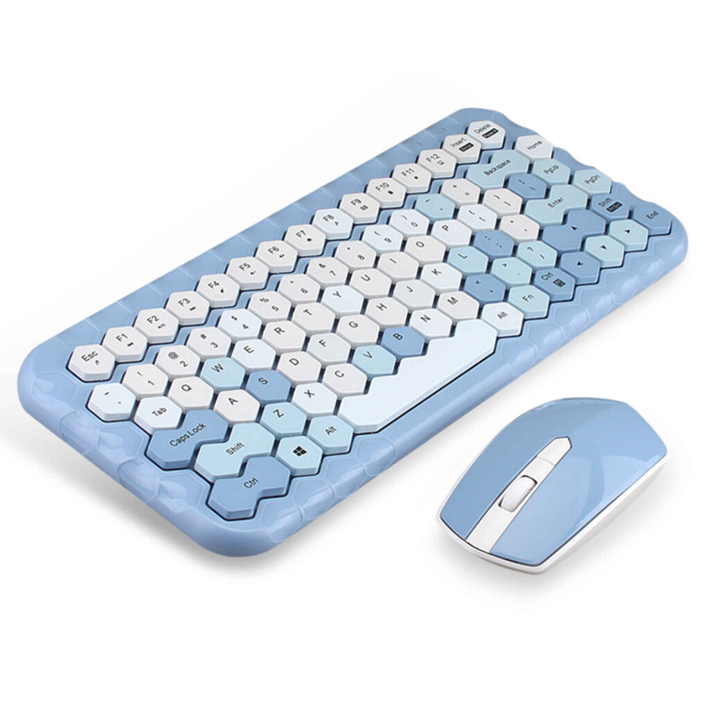 Clavier et souris sans fil avec design ruche