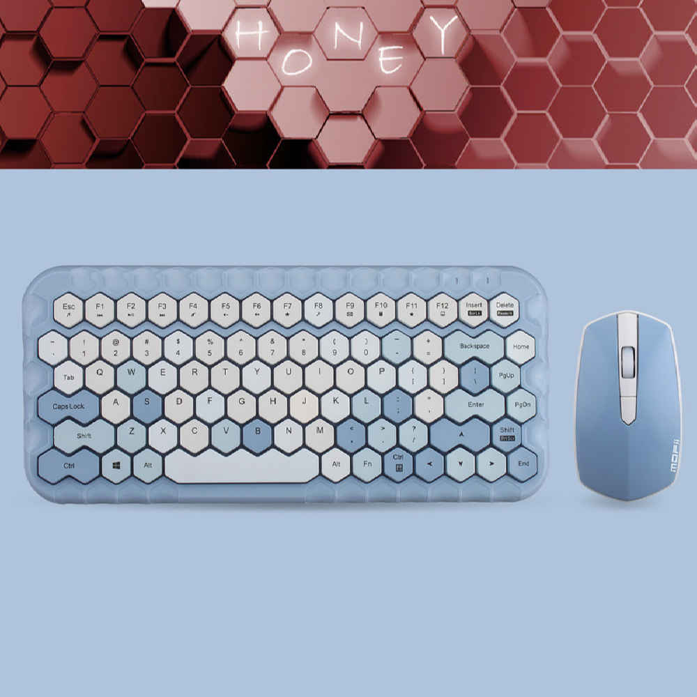 Clavier et souris sans fil avec design ruche