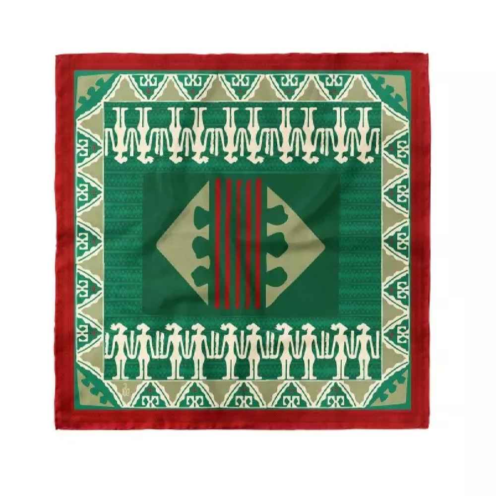 Foulard Miniature pour Femme - Motif Artistique Idéal pour l'Été et le Printemps
