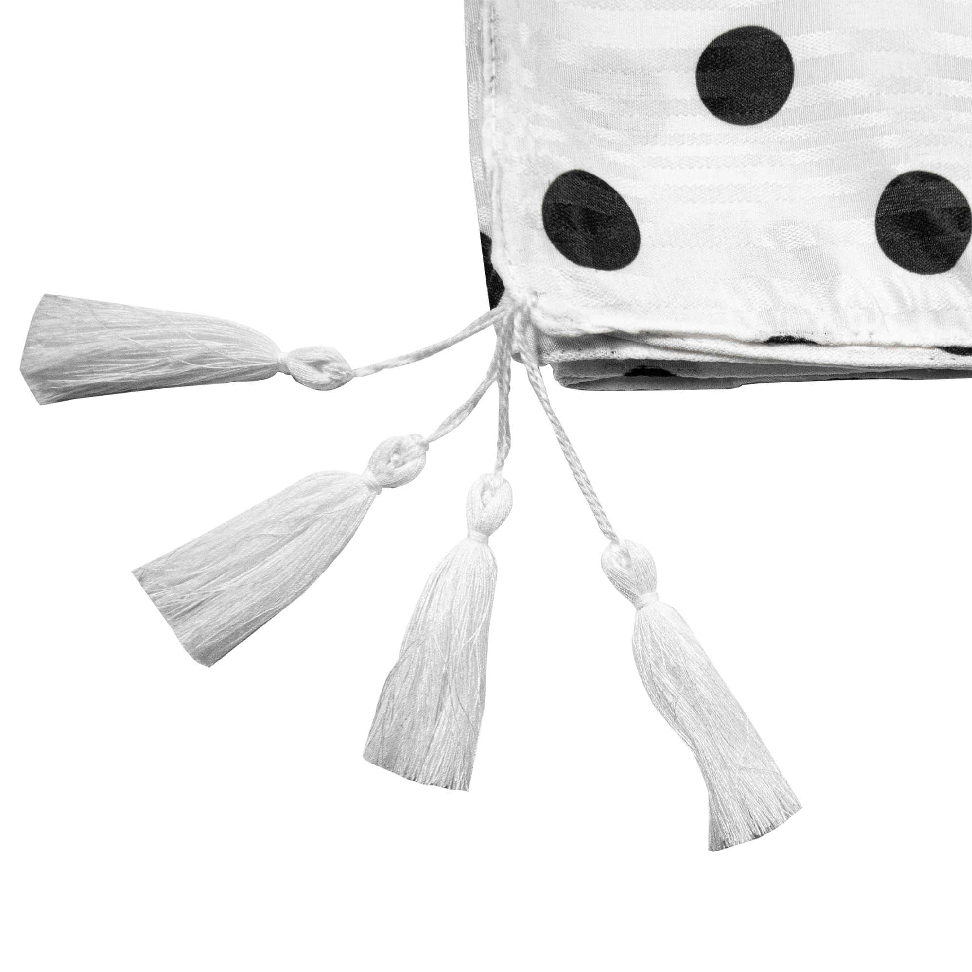 Châle pour Femme à Pois avec Pompons