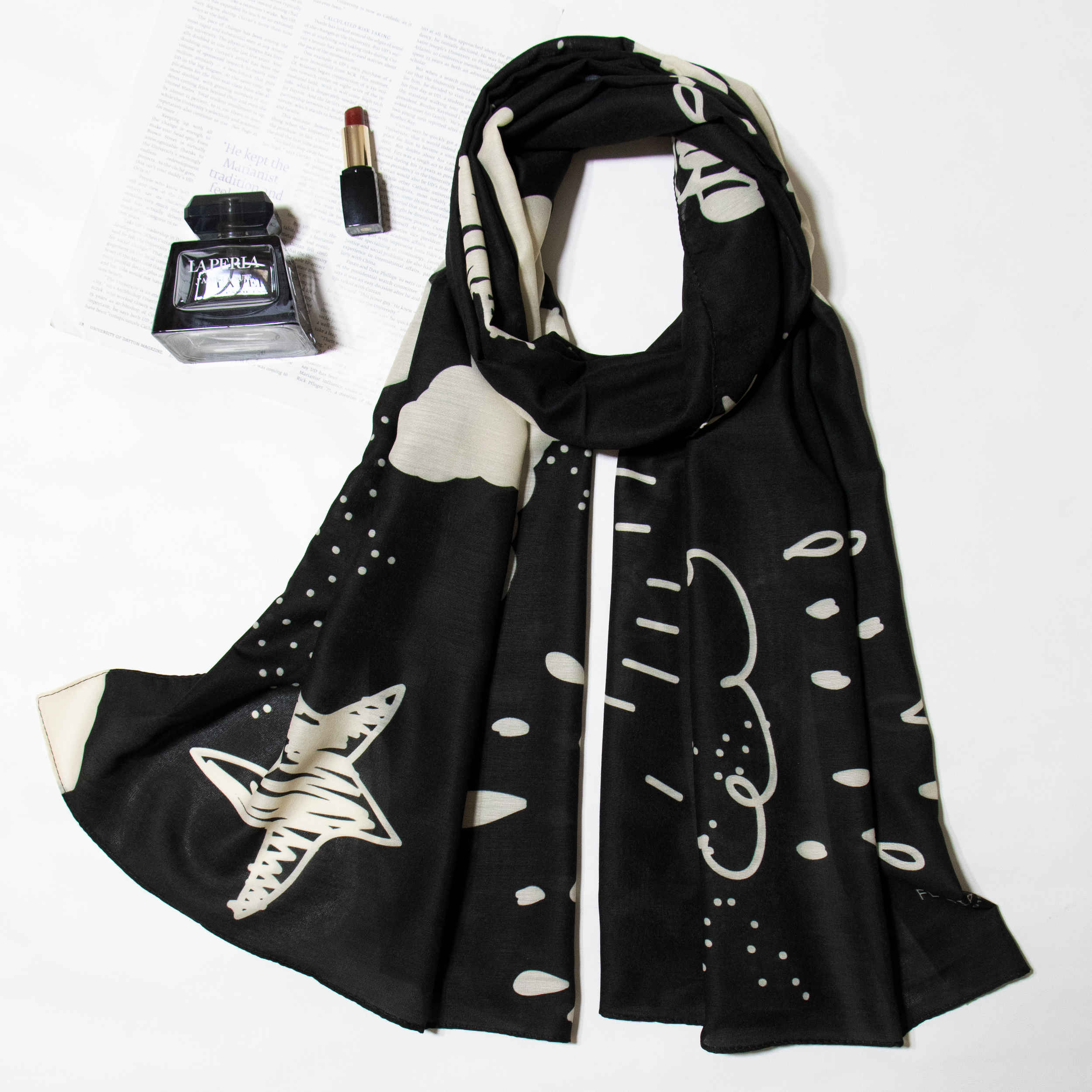 Châle Imprimé pour Femme Artistique & Léger