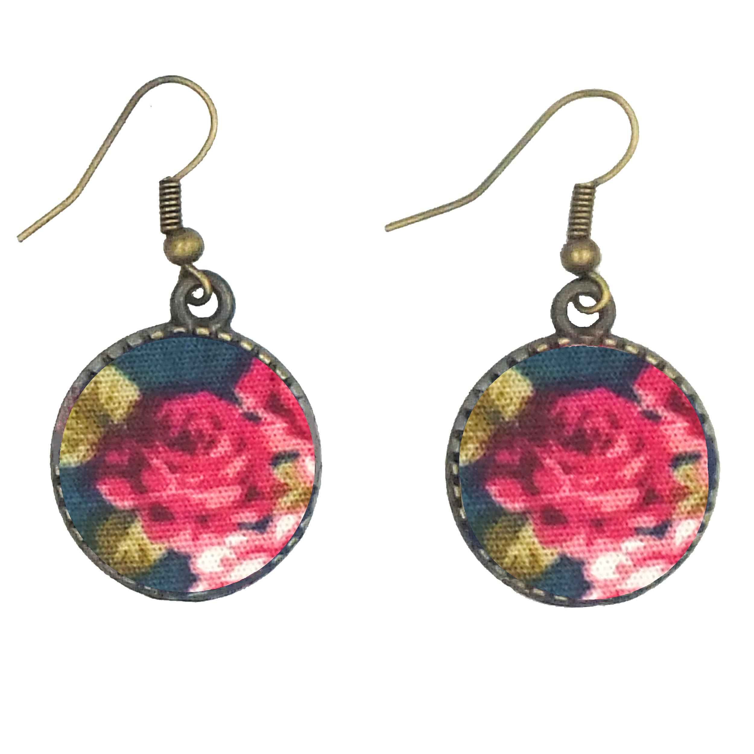 Ensemble Bandeau Croisé Torsadé & Boucles d’Oreilles Floral Bleu pour Femme