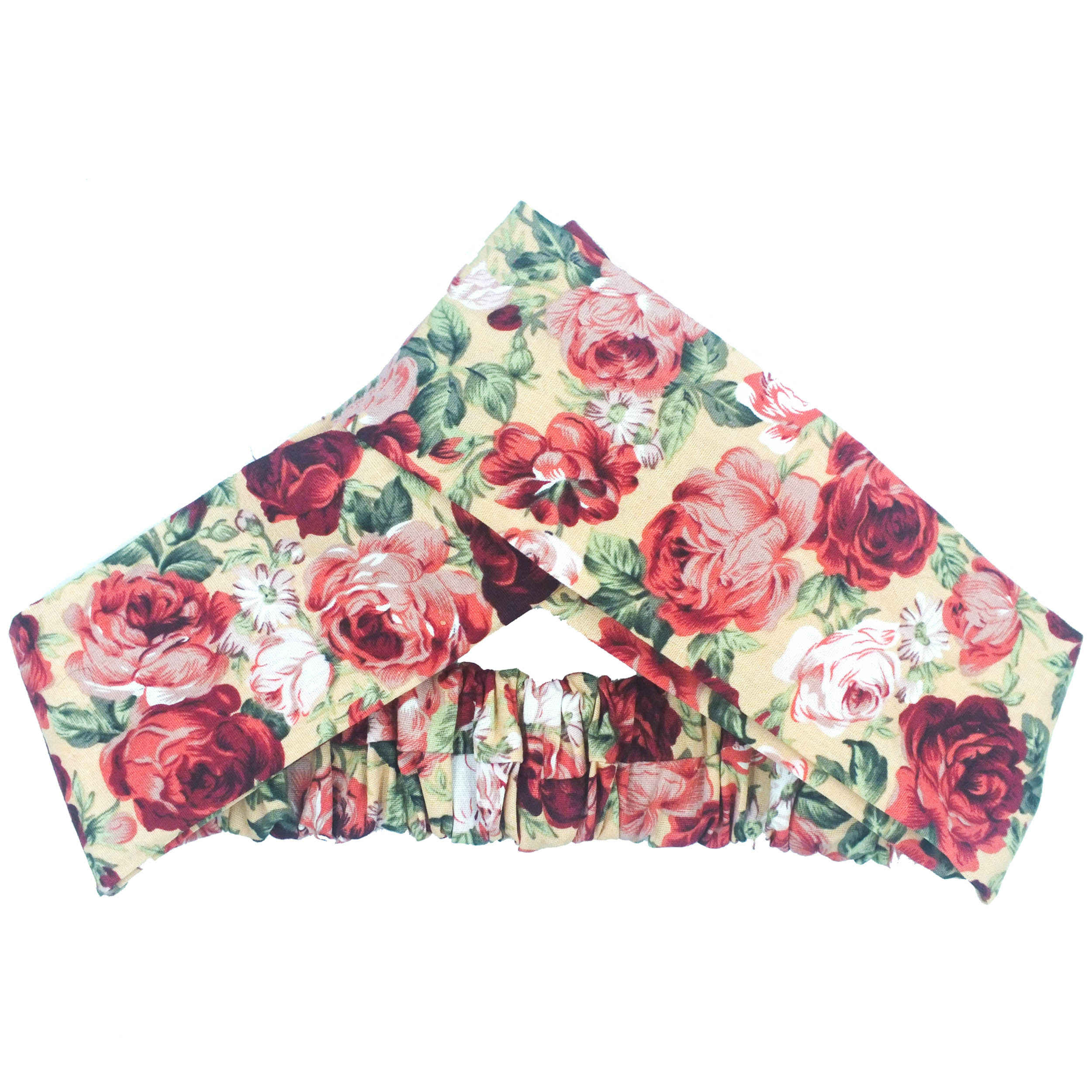 Ensemble Bandeau Croisé Torsadé & Boucles d’Oreilles Floral Crème pour Femme