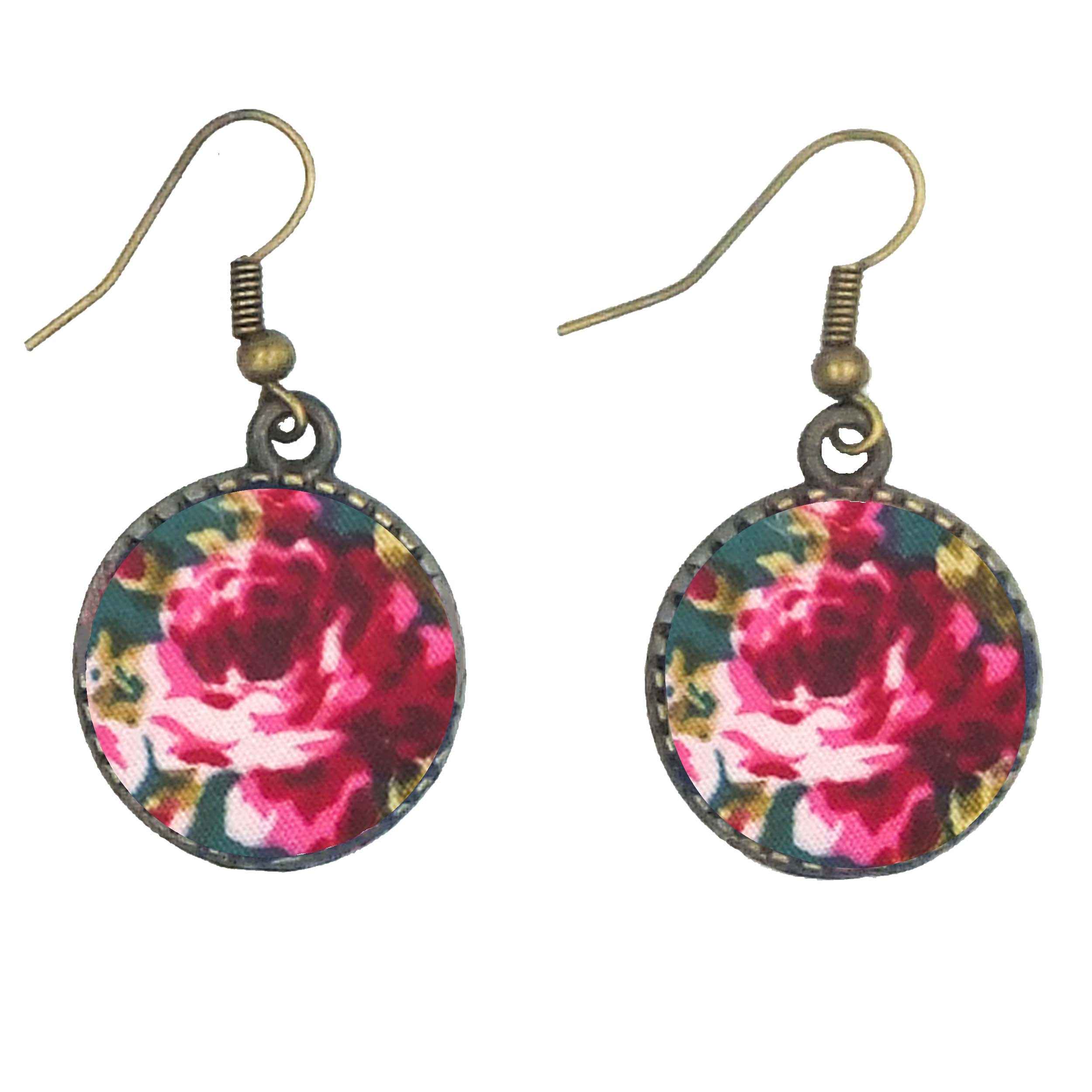 Ensemble Bandeau Croisé Torsadé & Boucles d’Oreilles Floral Vert pour Femme