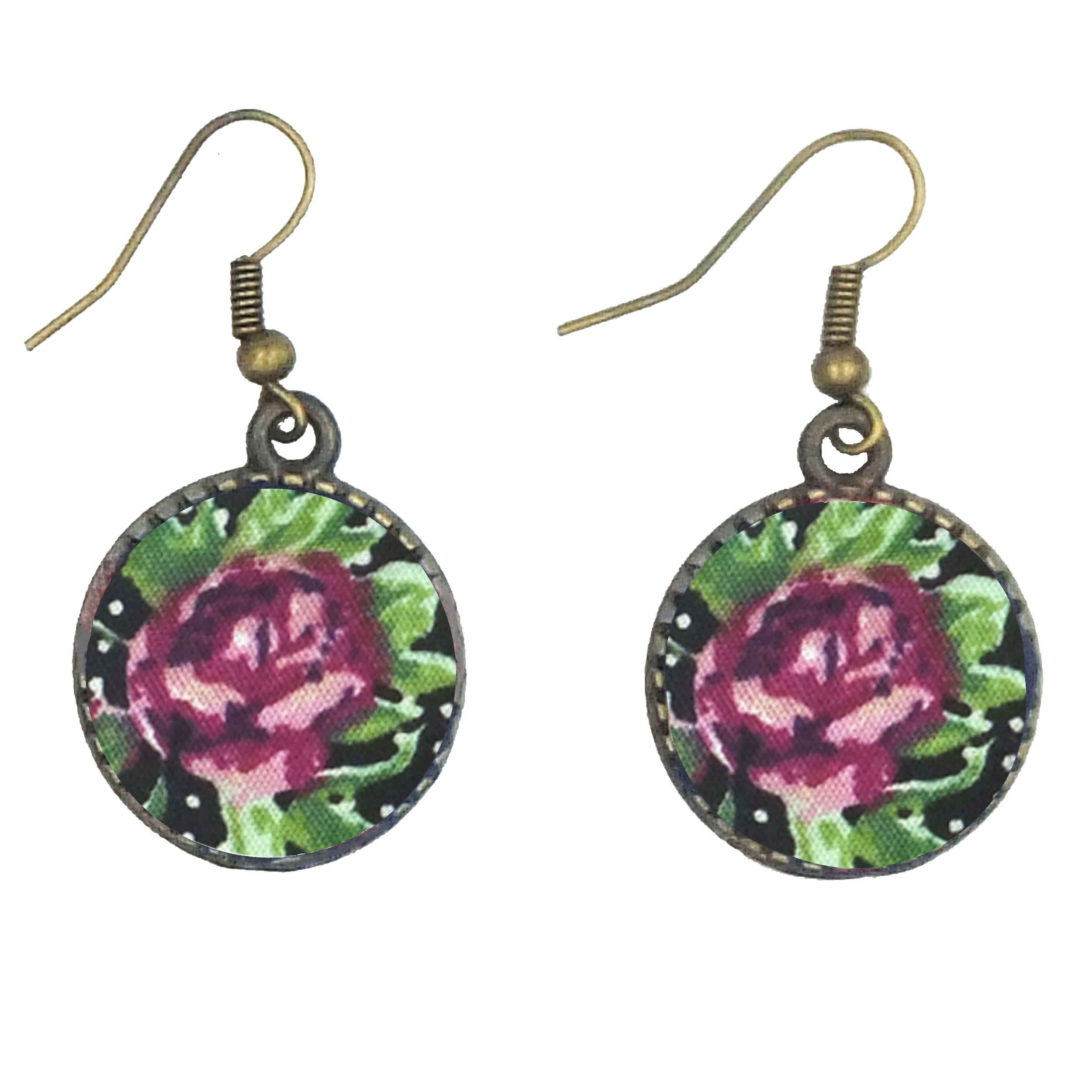 Ensemble Bandeau Croisé Torsadé & Boucles d’Oreilles Floral Pois de Senteur pour Femme