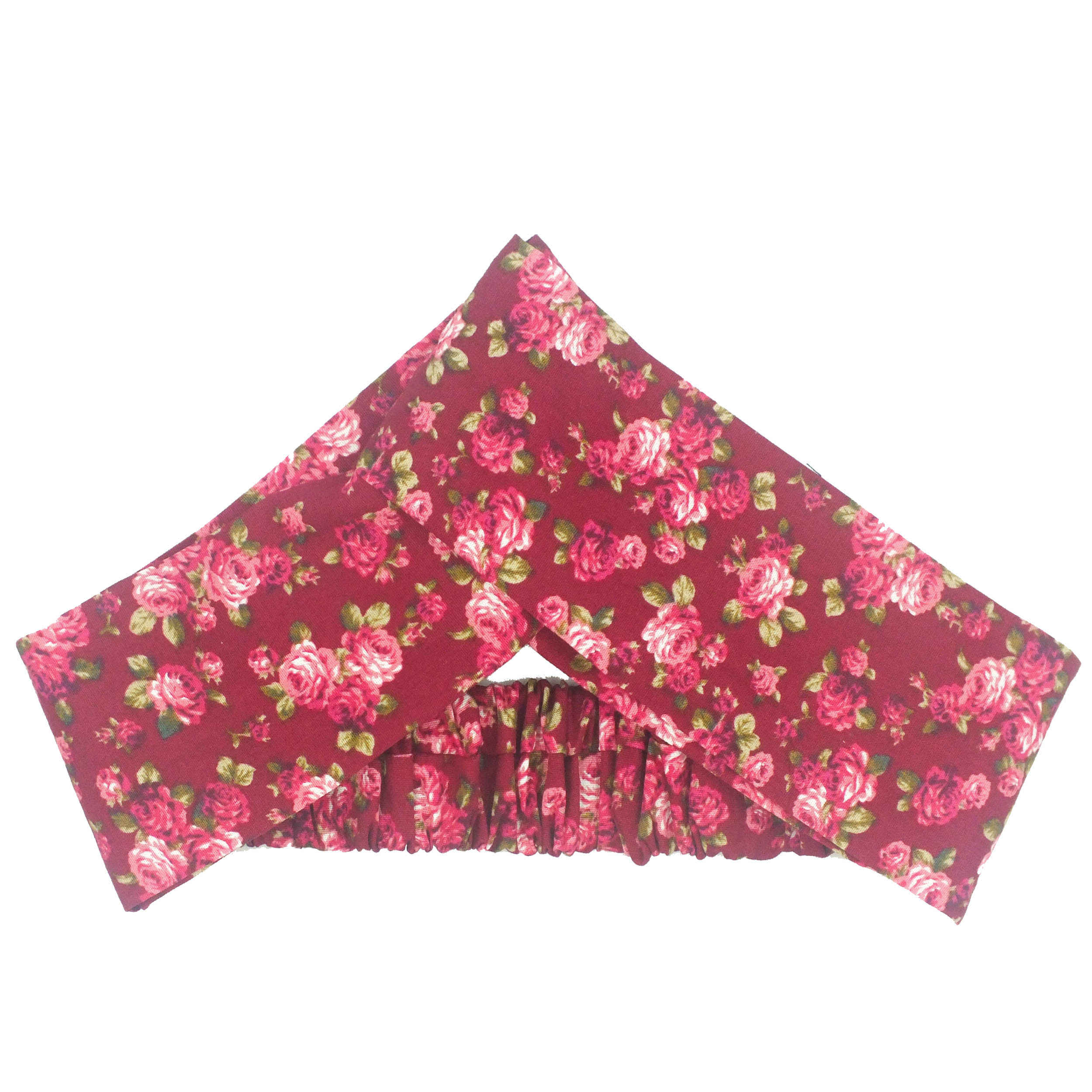 Ensemble Bandeau Croisé Torsadé & Boucles d’Oreilles Floral Rouge pour Femme