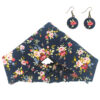 Ensemble Bandeau Croisé Torsadé & Boucles d'Oreilles Fleurs pour Femme