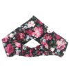 Ensemble Bandeau Croisé Torsadé & Boucles d'Oreilles Rose & Noir pour Femme