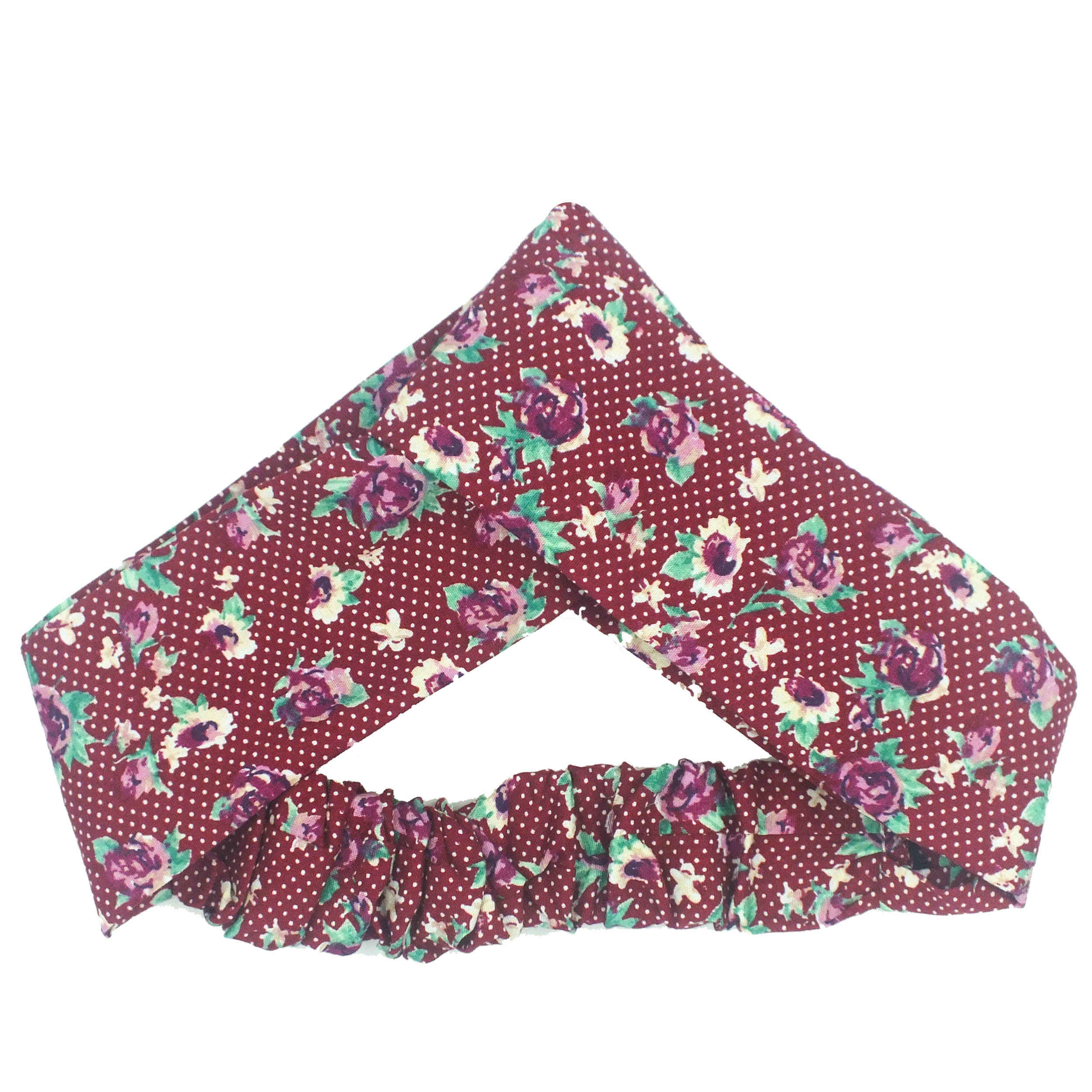 Ensemble Bandeau Croisé Torsadé & Boucles d’Oreilles Pois de Senteur Rouge pour Femme