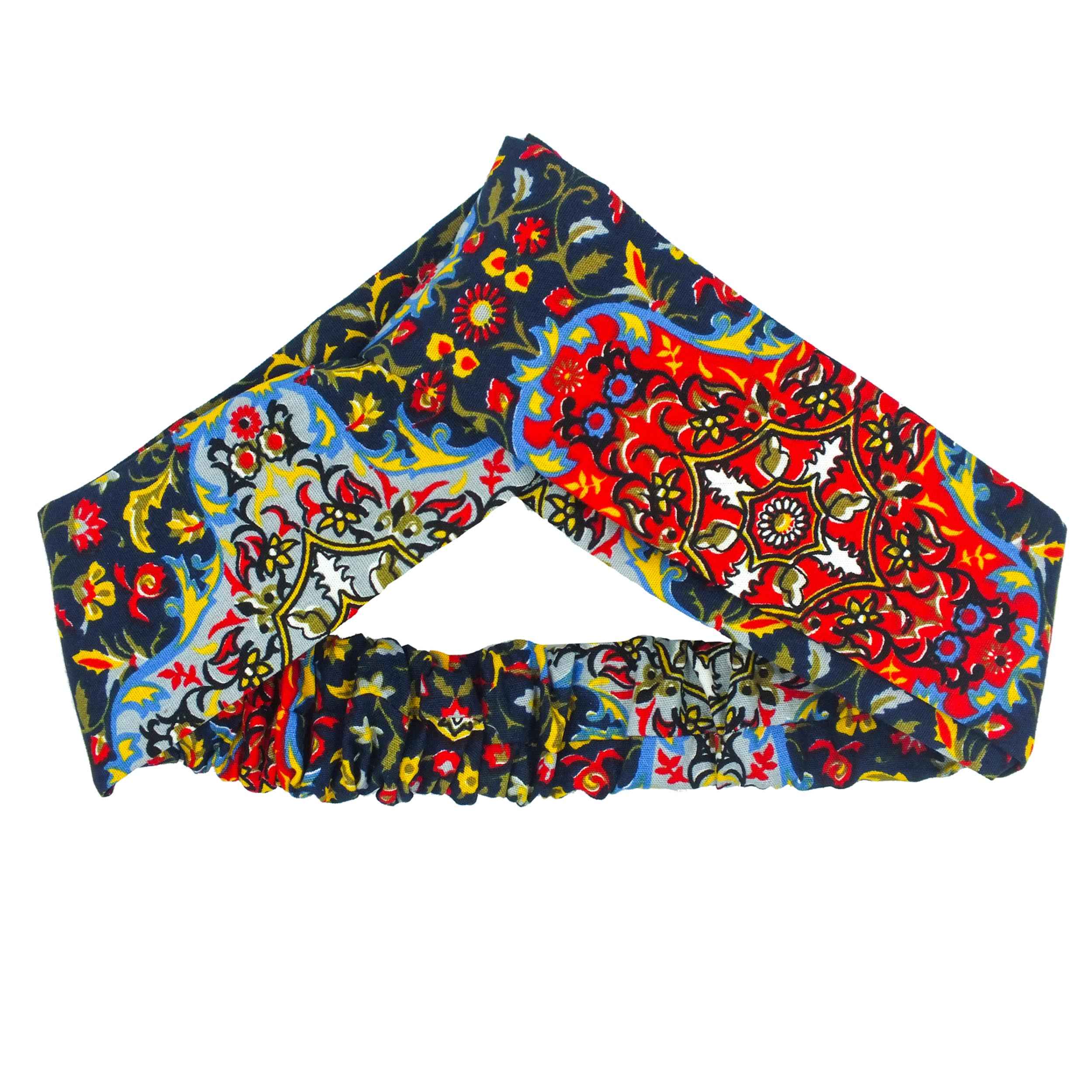 Ensemble bandeau croisé torsadé et boucles d’oreilles pour femme – Style traditionnel