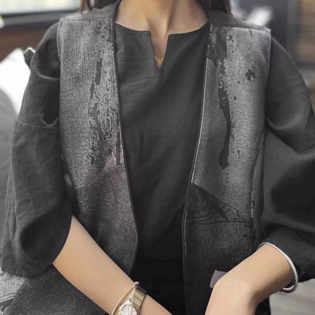 Gilet femme gris pour printemps et automne, taille unique