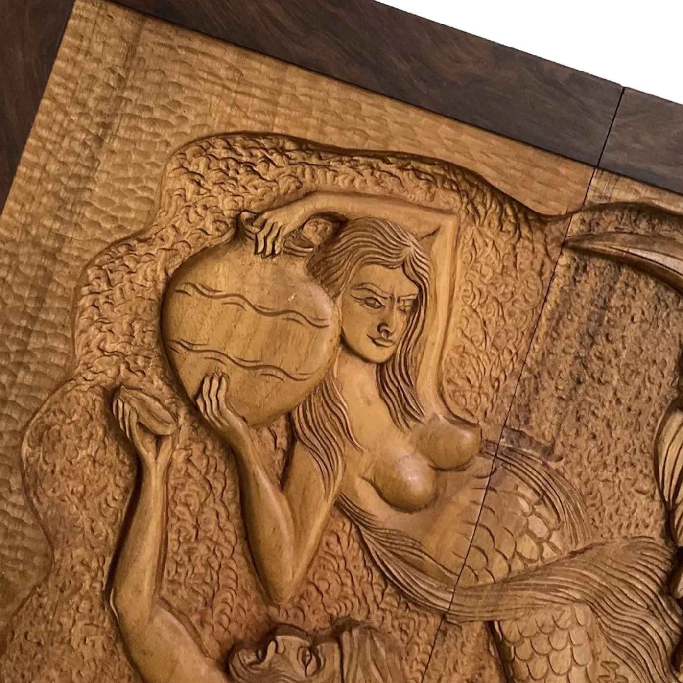 Plateau de Backgammon en Bois Sculpté à la Main Inspiré d’Ashkbous du Shahnameh