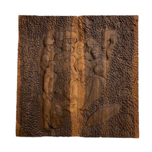 Plateau de Backgammon en Bois Sculpté à la Main Inspiré du Shahnameh