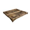 Plateau de Backgammon en Bois Sculpté à la Main Inspiré du Combat de Rostam