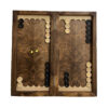 Plateau de Backgammon en Bois Sculpté à la Main avec Motif Phénix