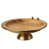 Plat de Service en Bois pour Fruits et Douceurs Motif Oiseau