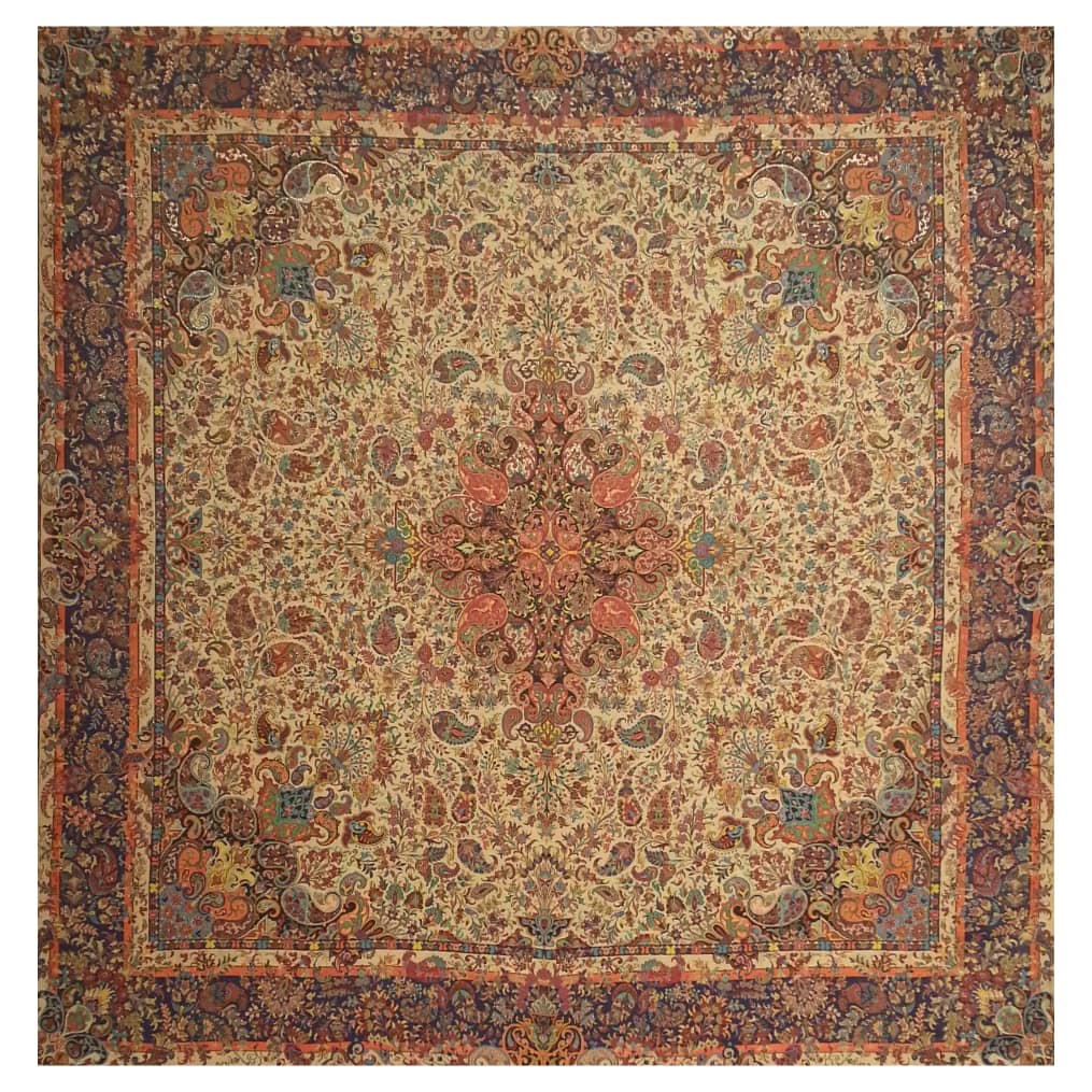 Nappe Termeh de Yazd Luxueuse avec Motif Floral Aseman