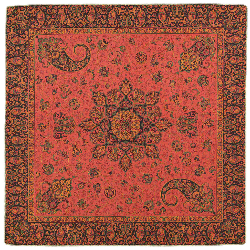 Nappe Termeh Yazd Luxueuse avec Motif Paisley Persan Bahar