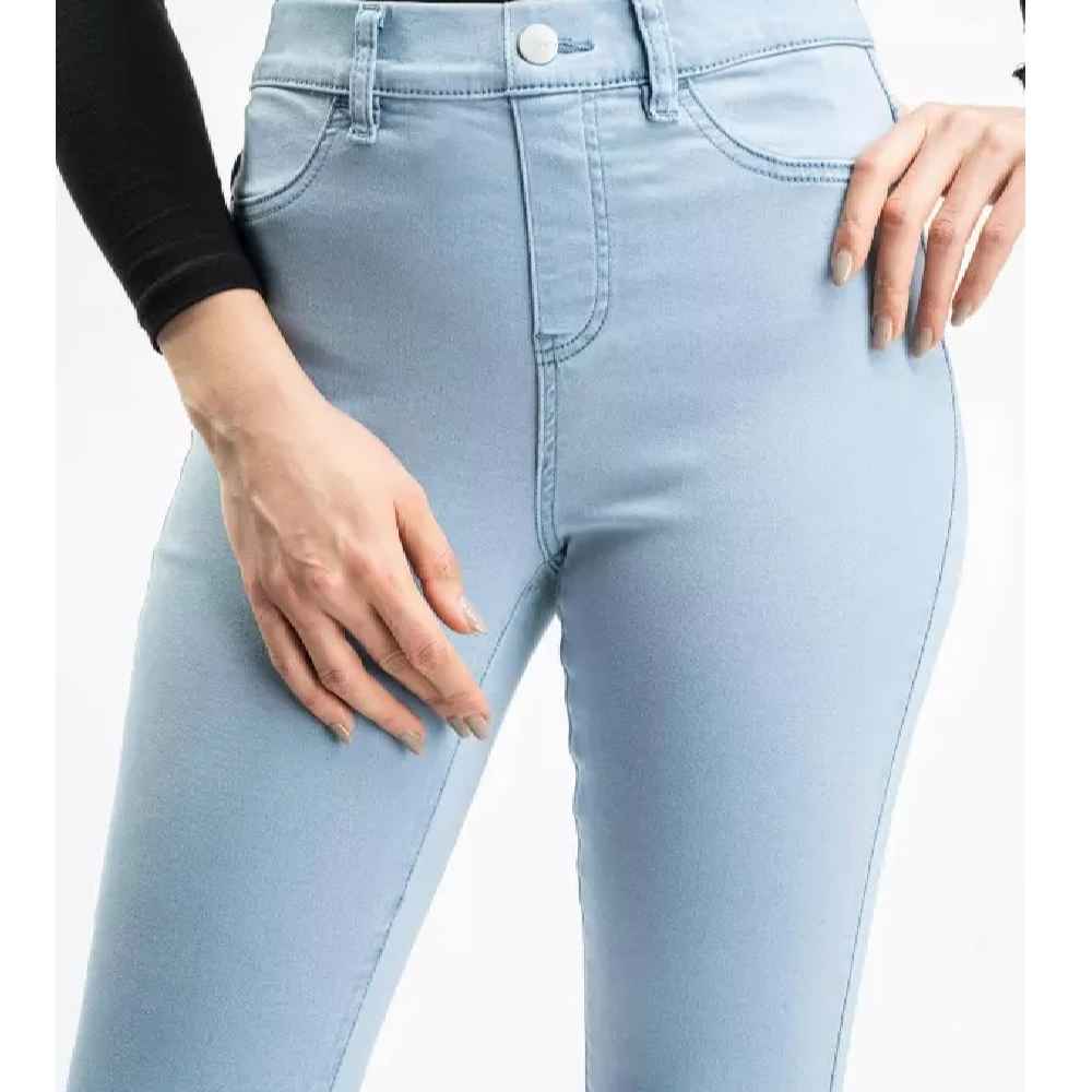 Jeans Skinny Coupe Serrée et Extensible pour Femme avec Poche