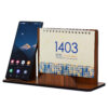 Carnet de planification mensuelle persan 1403 avec support pour téléphone portable