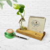 Carnet de planification mensuelle persan 1403 avec espace pour plantes