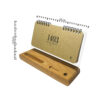 Carnet de planification mensuelle persan 1403 en bois avec support pour téléphone portable