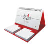 Carnet de planification mensuelle persan avec bloc-notes rouge