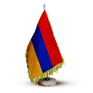 Drapeau de Table de l’Arménie avec Base en Pierre