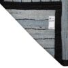 Tapis Kilim en laine persane artisanal tissé à la main en Fars rayé gris