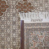 Tapis persan authentique avec laine noué à la main à Khoy Riz Mahi marron