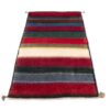 Tapis Gabbeh en laine persane authentique tissé à la main en Fars rayé rouge
