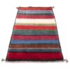 Tapis Gabbeh en laine persane authentique tissé à la main en Fars rayé rouge