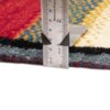 Tapis Gabbeh en laine persane authentique tissé à la main en Fars rayé rouge